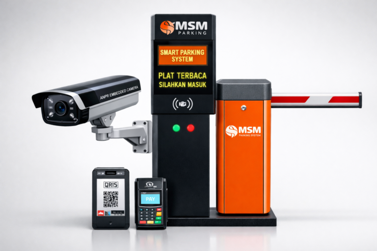 MSM Parking sukses memadukan kamera ANPR embedded modular tanpa tiket dan tanpa tap kartu. Sistem parkir paperless, go green, OPEX lebih murah, dan operasional lebih sederhana.