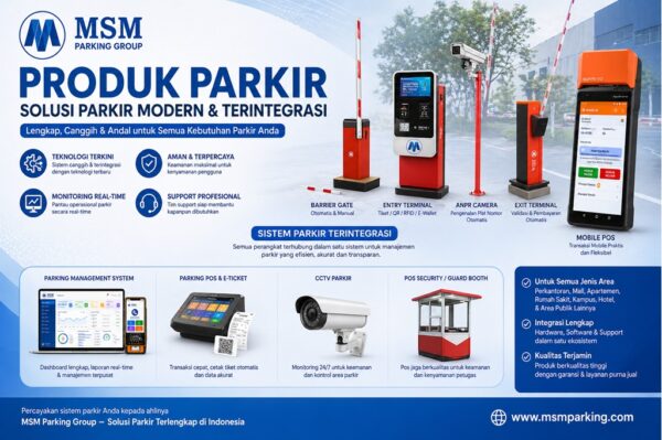 Banner palang parkir MSM Parking