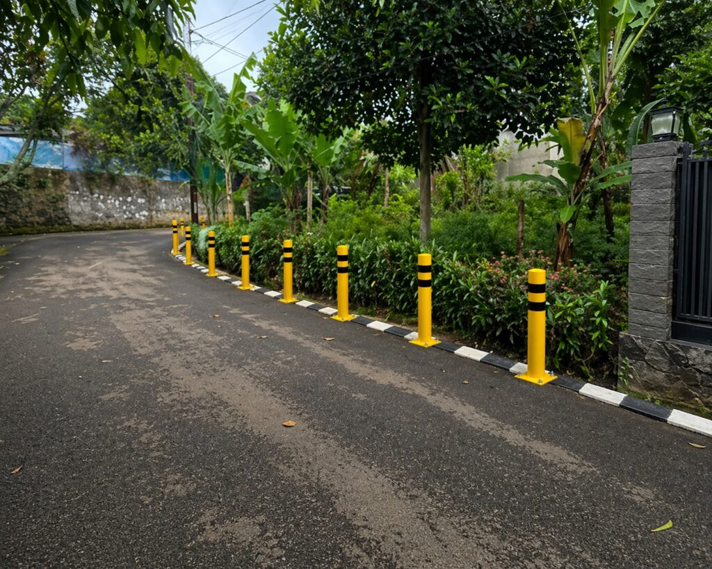 pemasangan bollar trotoar