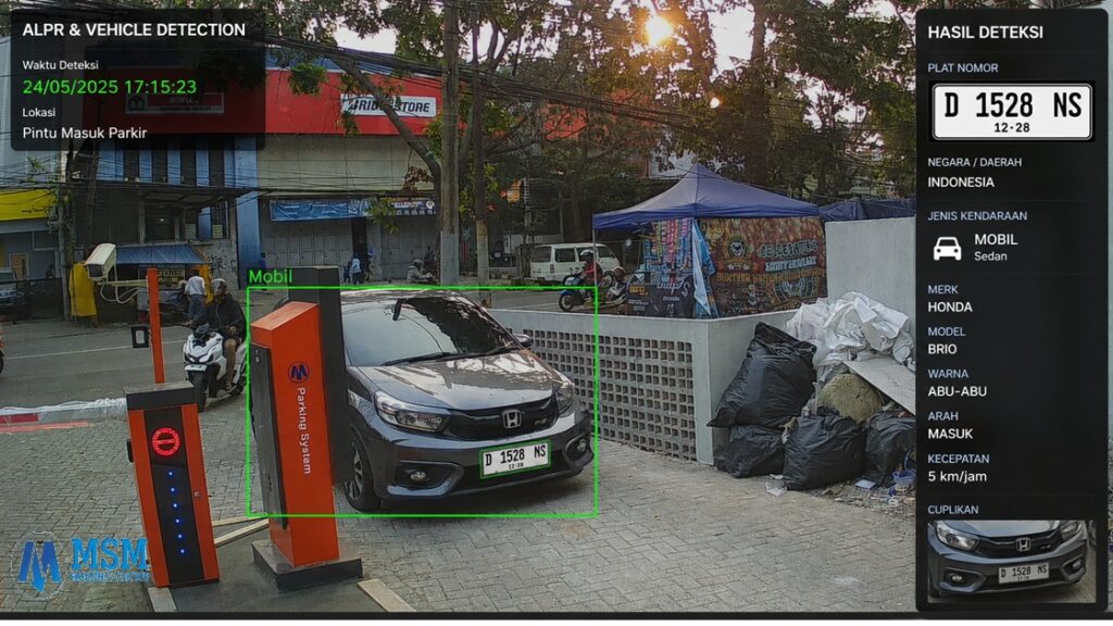 Palang Parkir sistem ANPR Bandung